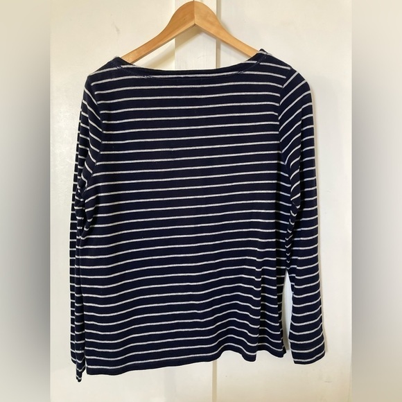 Lauren jeans Co. Ralph Lauren Large long sleeve tshirt navy white nautical - Picture 4 of 4